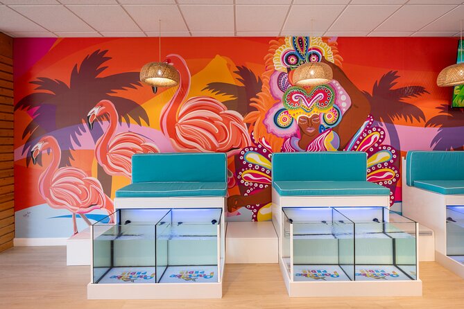 Fish, Fun & Feet – Caribbean’s Largest Fish Spa Experience! - Entering Paradise Pedis3 on Bay Street
