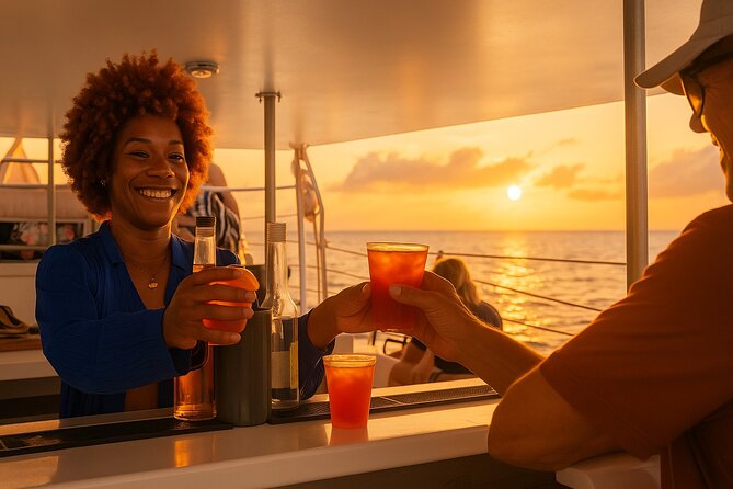 Grand Bahama Catamaran Sunset Cruise with Drinks and Snacks - Drinks, snacks, and the evening mood