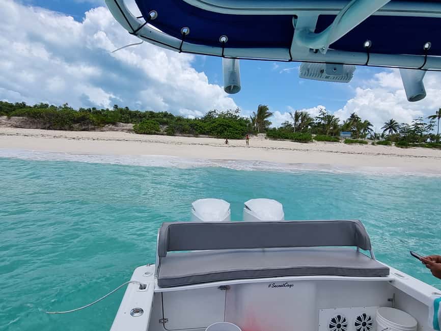 Nassau: Rose Island Swimming Pigs & Turtles Snorkeling Tour - Leaving Paradise Island on the Donzi