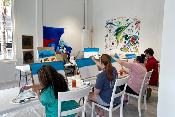 Paint and Sip at the Gallery and Wine Bar - What happens during the two-hour class