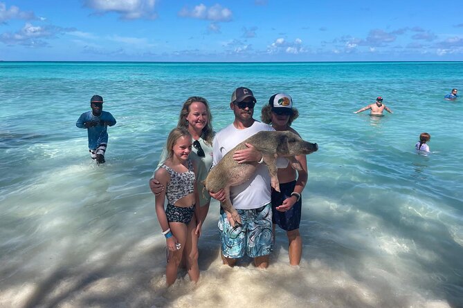 Private Swim With Pigs and Snorkeling in Paradise Tour - Crossing the turquoise water by speedboat