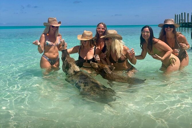 Rose Island Swimming Pigs & Beach Snorkeling Experience Nassau. - Passing Atlantis, Ocean Club Estates, and Pearl Island